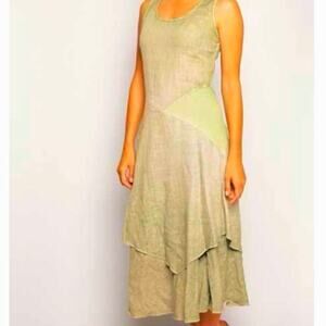 Inizio | Dresses | Inizio Flutter Italian Linen Dress Green Size Large | Poshmark Inizio | Dresses | Inizio Flutter Italian Linen Dress Green Size Large | Poshmark